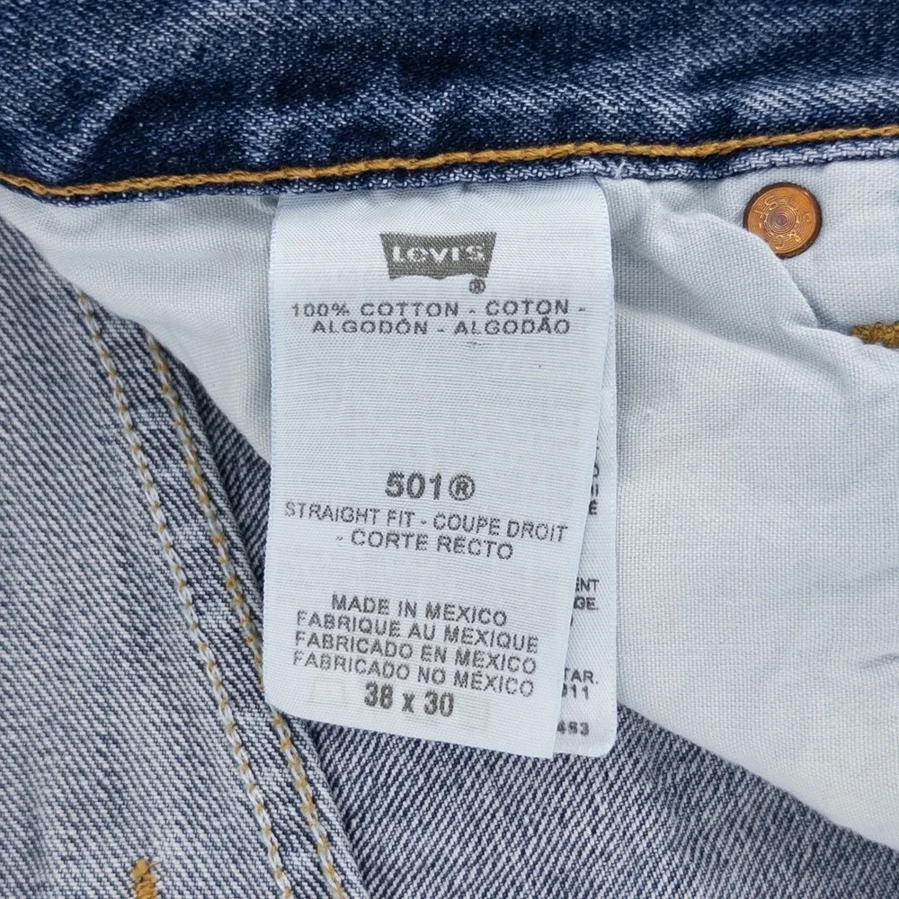 VTG NWT Deadstock Levis Mens‎ 38x30 501 Original Fit Jeans Blue Button Fly Y2K
